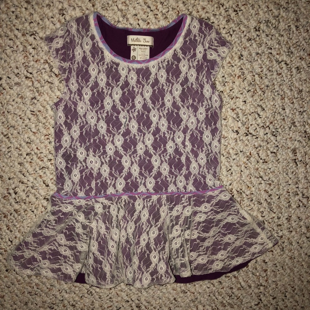 Matilda Jane girls top size 6 NWOT
